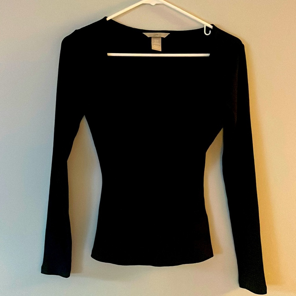H&M long sleeved black top extra small.